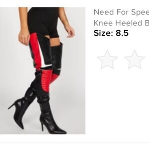 Hip high racer boots